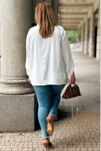 Vittoria Locker Bluse Langarm Ecru | Eleganter Look