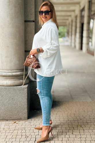 Vittoria Locker Bluse Langarm Ecru | Eleganter Look