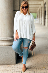 Vittoria Locker Bluse Langarm Ecru | Eleganter Look