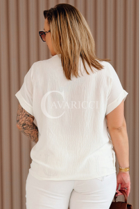 GABRIELLE Bluse in Weiß – Große Größen | Cavaricci.de