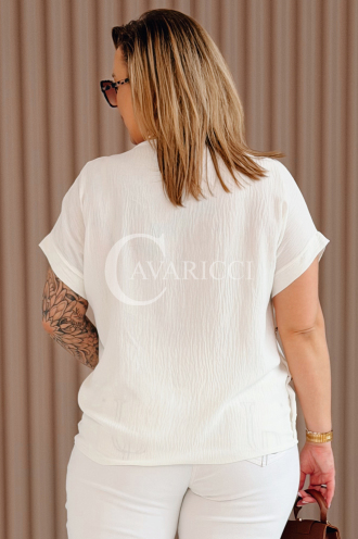 GABRIELLE Bluse in Weiß – Große Größen | Cavaricci.de