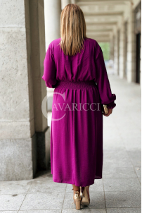 Sukienka GRETA Plus Size Szmizjerka Purpurowa | 89 zł