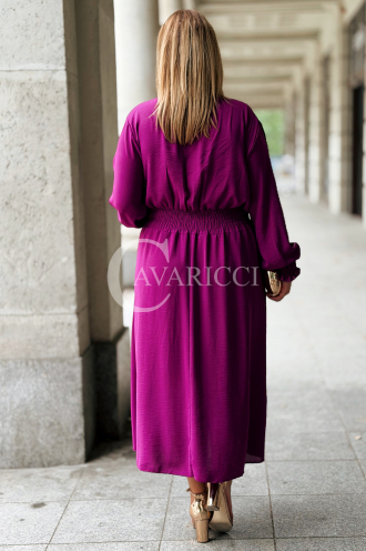 Sukienka GRETA Plus Size Szmizjerka Purpurowa | 89 zł