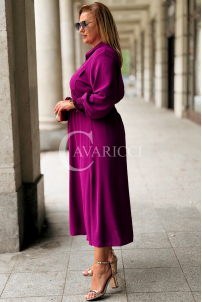 Sukienka GRETA Plus Size Szmizjerka Purpurowa | 89 zł