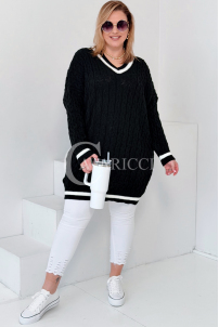 LUVINEVA Pullover in Schwarz – Große Größen | Cavaricci.de