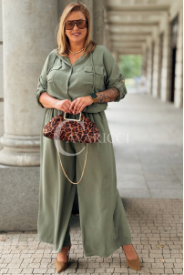 LORELI Komplet Khaki – Bluza z Kapturem i Spodnie