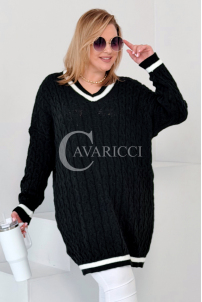 LUVINEVA Pullover in Schwarz – Große Größen | Cavaricci.de