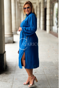 Rosalie Elegancka Sukienka Plus Size Chabrowa | 89 zł