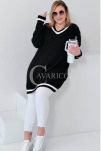 LUVINEVA Pullover in Schwarz – Große Größen | Cavaricci.de