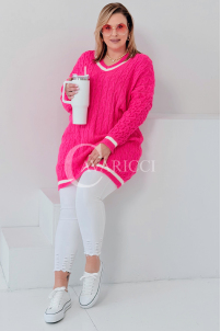 LUVINEVA Pullover in Bonbonrosa – Große Größen | Cavaricci.de