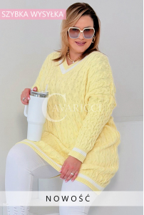 LUVINEVA Pullover in Gelb – Große Größen | Cavaricci.de
