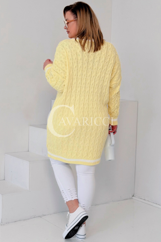 LUVINEVA Pullover in Gelb – Große Größen | Cavaricci.de