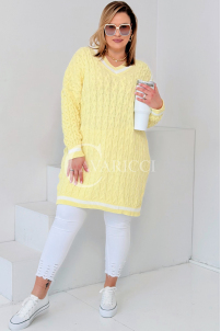 LUVINEVA Pullover in Gelb – Große Größen | Cavaricci.de
