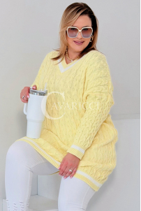 LUVINEVA Pullover in Gelb – Große Größen | Cavaricci.de