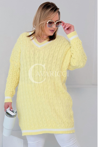 LUVINEVA Pullover in Gelb – Große Größen | Cavaricci.de