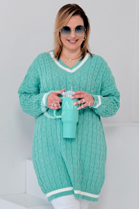 LUVINEVA Pullover in Mintgrün – Große Größen | Cavaricci.de