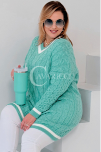 LUVINEVA Pullover in Mintgrün – Große Größen | Cavaricci.de