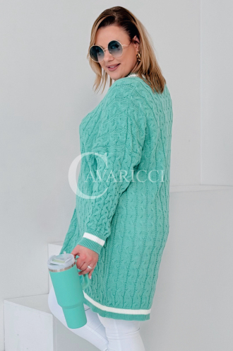 LUVINEVA Pullover in Mintgrün – Große Größen | Cavaricci.de