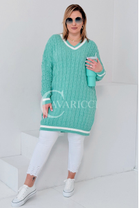 LUVINEVA Pullover in Mintgrün – Große Größen | Cavaricci.de