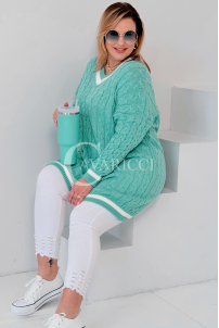 LUVINEVA Pullover in Mintgrün – Große Größen | Cavaricci.de