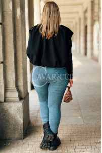 MARGA Kurze Wildleder-Weste mit Futter & Taschen – Schwarz