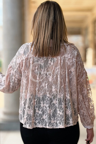 ROSSA Bluse in Rosa – Große Größen | Cavaricci.de