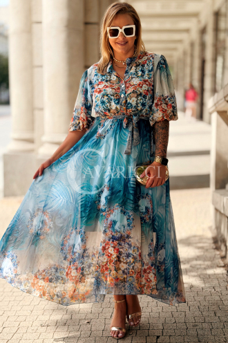 ULRIKE Luftiges Blumen-Maxikleid in großen Größen