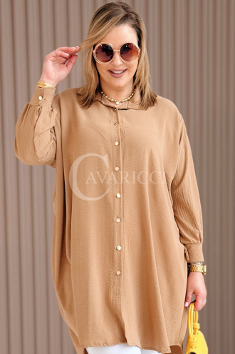 PETALO Kleid in Karamell – Große Größen | Cavaricci.de