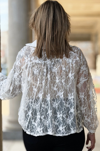 ROSSA Bluse in Weiß – Große Größen | Cavaricci.de