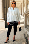 FALKENA Elegante Bluse mit Schleifenkrawatte und langen Ärmeln in Ecru