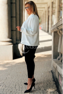 FALKENA Elegante Bluse mit Krawatte Ecru | Langarm