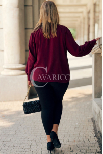 Elegante Bordeaux Bluse mit Schleife & langen Ärmeln