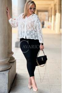 ROSSA Bluse in Weiß – Große Größen | Cavaricci.de