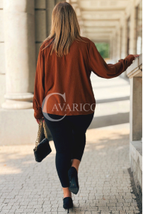 FALKENA Elegante Bluse mit Schleife in Karamell | 89 zł