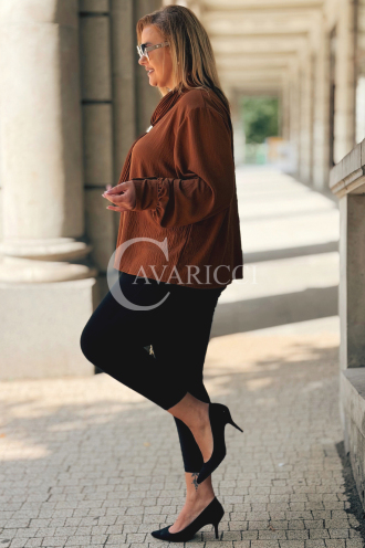 FALKENA Elegante Bluse mit Schleife in Karamell | 89 zł
