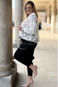 ROSSA Bluse in Weiß – Große Größen | Cavaricci.de