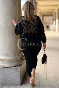 ROSSA Bluse in Schwarz – Große Größen | Cavaricci.de