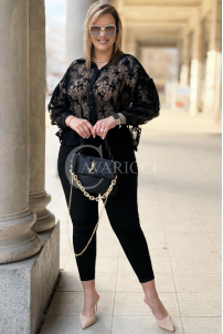 ROSSA Bluse in Schwarz – Große Größen | Cavaricci.de