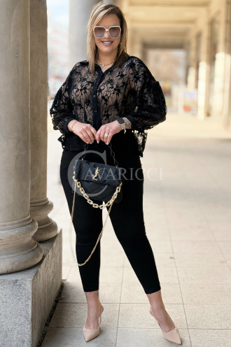 ROSSA Bluse in Schwarz – Große Größen | Cavaricci.de