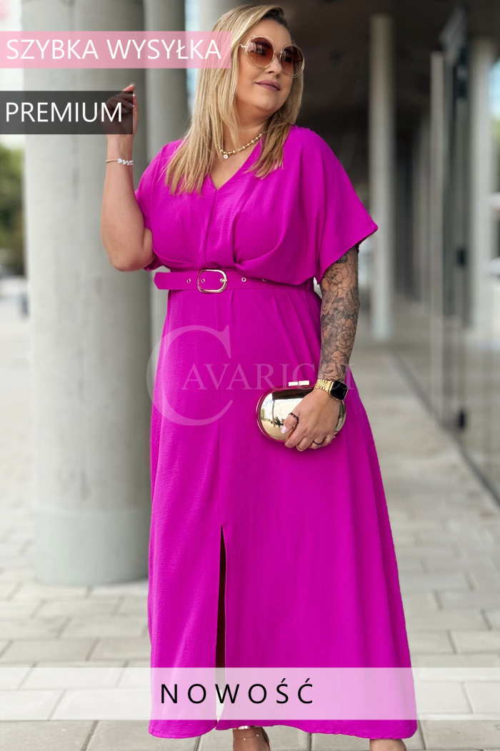 AMANDA Kleid in Fuchsia – Große Größen | Cavaricci.de