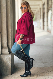 VERNA Wildleder-Kapuzenjacke Bordeaux | Stil und Komfort
