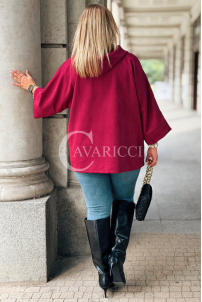 VERNA Wildleder-Kapuzenjacke Bordeaux | Stil und Komfort
