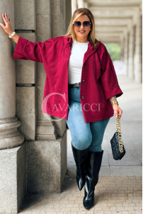 VERNA Wildleder-Kapuzenjacke Bordeaux | Stil und Komfort