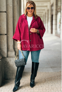 VERNA Wildleder-Kapuzenjacke Bordeaux | Stil und Komfort