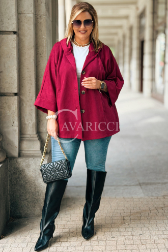 VERNA Wildleder-Kapuzenjacke Bordeaux | Stil und Komfort