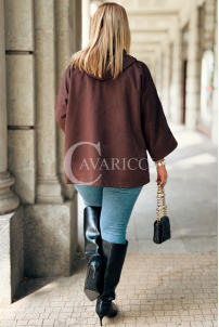 VERNA Wildlederjacke mit Kapuze Schokoladenbraun