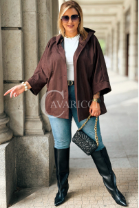 VERNA Wildlederjacke mit Kapuze Schokoladenbraun
