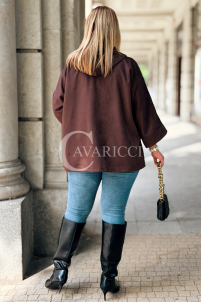 VERNA Wildlederjacke mit Kapuze Schokoladenbraun