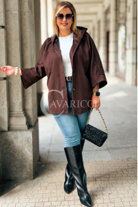 VERNA Wildlederjacke mit Kapuze Schokoladenbraun