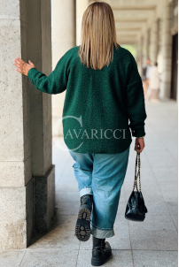Florentine Damen Bouclé-Jacke in Flaschengrün | Elegant